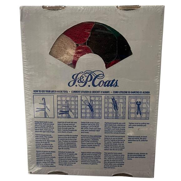 New Vintage J & P Coats Ice Skating Charlie Brown Latch Hook Kit #25071 Peanuts - Picture 3 of 4